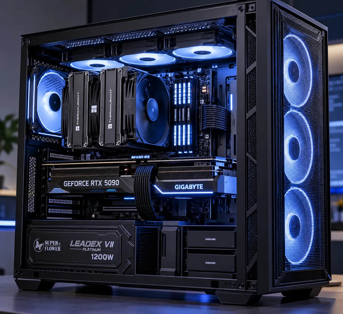 RTX 5090 기반 고성능 조립 PC 예시 이미지